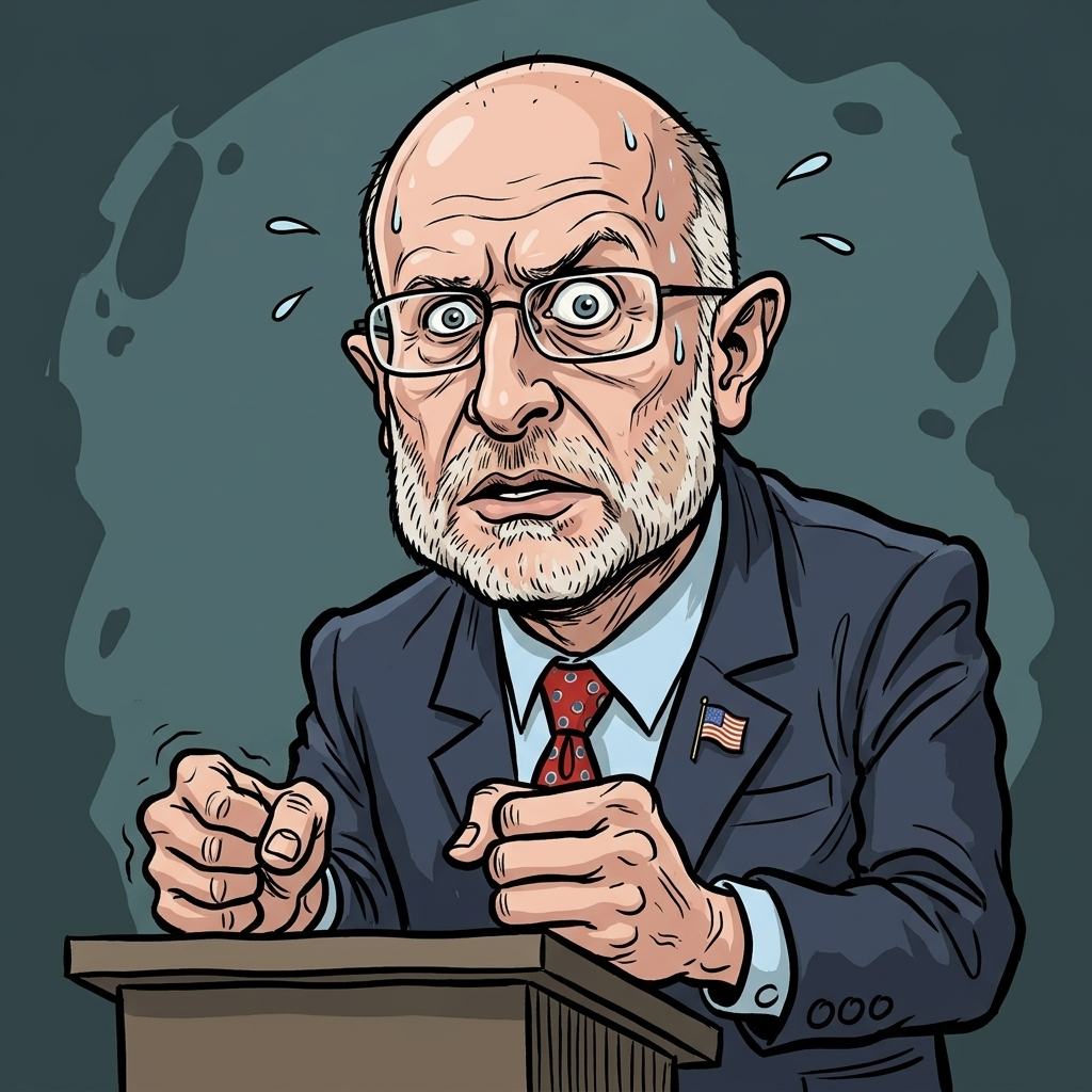 Caricature of Brendan Carr
